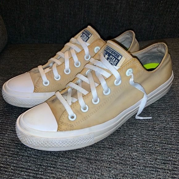 Converse Shoes - New, Converse Beige and White Sneakers